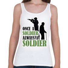PRINTFASHION Once a soldier - Női atléta - Fehér női trikó