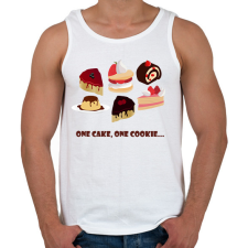 PRINTFASHION One cake - Férfi atléta - Fehér atléta, trikó