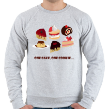 PRINTFASHION One cake - Férfi pulóver - Sport szürke férfi pulóver, kardigán