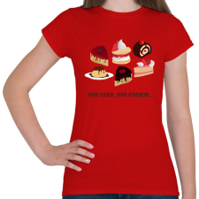 PRINTFASHION One cake - Női póló - Piros női póló