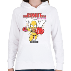 PRINTFASHION One Donut Man - Női kapucnis pulóver - Fehér