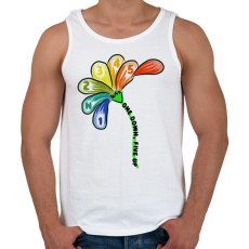 PRINTFASHION one dowb - Férfi atléta - Fehér