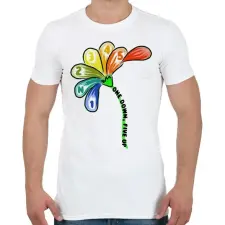 PRINTFASHION one dowb - Férfi póló - Fehér férfi póló