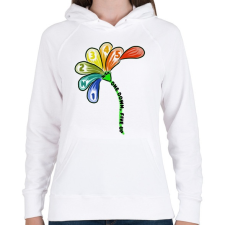 PRINTFASHION one dowb - Női kapucnis pulóver - Fehér női pulóver, kardigán