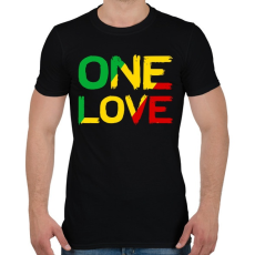 PRINTFASHION One Love - Férfi póló - Fekete
