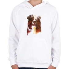 PRINTFASHION One night in the forest - Gyerek kapucnis pulóver - Fehér gyerek pulóver, kardigán