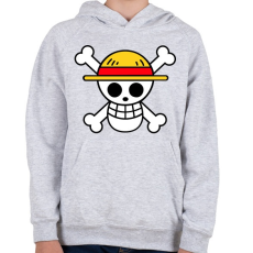 PRINTFASHION One piece - Logo - Gyerek kapucnis pulóver - Sport szürke