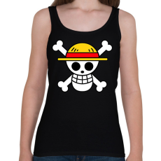 PRINTFASHION One piece logó - Női atléta - Fekete