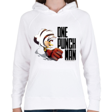 PRINTFASHION One Punch Man - Női kapucnis pulóver - Fehér női pulóver, kardigán