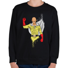PRINTFASHION One Punch Man Saitama - Gyerek pulóver - Fekete