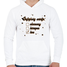 PRINTFASHION Önfejűség szintje - Férfi kapucnis pulóver - Fehér férfi pulóver, kardigán
