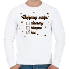 PRINTFASHION Önfejűség szintje - Férfi pulóver - Fehér férfi pulóver, kardigán