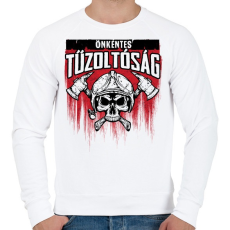 PRINTFASHION Önkéntes Tűzoltóság - Férfi pulóver - Fehér