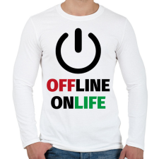 PRINTFASHION OnLife - Férfi hosszú ujjú póló - Fehér férfi póló