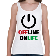 PRINTFASHION OnLife - Női atléta - Fehér női trikó