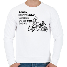 PRINTFASHION only my bike - Férfi pulóver - Fehér férfi pulóver, kardigán