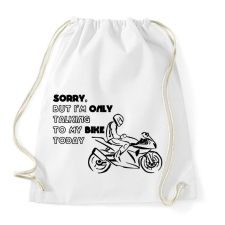 PRINTFASHION only my bike - Sportzsák, Tornazsák - Fehér tornazsák