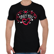 PRINTFASHION Only U - Férfi póló - Fekete férfi póló