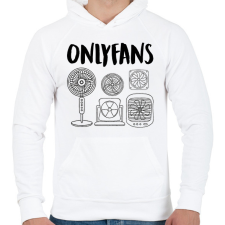 PRINTFASHION Onlyfans - Férfi kapucnis pulóver - Fehér férfi pulóver, kardigán