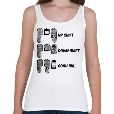 PRINTFASHION Oooh shi... - Drift - Női atléta - Fehér