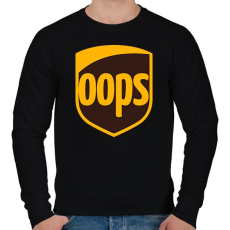 PRINTFASHION OOPS - Férfi pulóver - Fekete