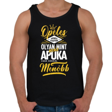 PRINTFASHION Opeles apuka - Férfi atléta - Fekete atléta, trikó