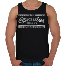 PRINTFASHION Operator - Férfi atléta - Fekete