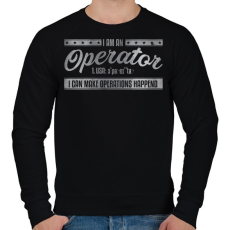 PRINTFASHION Operator - Férfi pulóver - Fekete