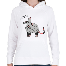 PRINTFASHION Oposszum #2 - Női kapucnis pulóver - Fehér női pulóver, kardigán