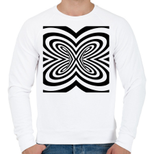 PRINTFASHION Optikai csalódás - Férfi pulóver - Fehér férfi pulóver, kardigán