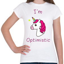 PRINTFASHION optimista vagyok - Női póló - Fehér női póló