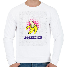 PRINTFASHION Orális banán - Férfi pulóver - Fehér