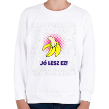 PRINTFASHION Orális banán - Gyerek pulóver - Fehér gyerek pulóver, kardigán