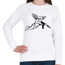 PRINTFASHION Őrangyal - Női pulóver - Fehér női pulóver, kardigán