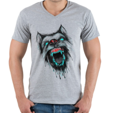 PRINTFASHION Ordas - Férfi V-nyakú póló - Sport szürke férfi póló