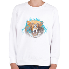 PRINTFASHION Ordító medve - Gyerek pulóver - Fehér