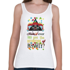 PRINTFASHION Ördög fej - Női atléta - Fehér