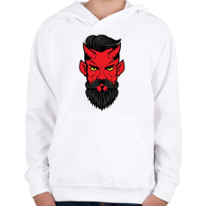 PRINTFASHION Ördög - Gyerek kapucnis pulóver - Fehér