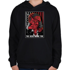 PRINTFASHION Ördög szabályok - Gyerek kapucnis pulóver - Fekete gyerek pulóver, kardigán