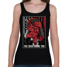 PRINTFASHION Ördög szabályok - Női atléta - Fekete női trikó