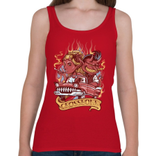 PRINTFASHION Ördögi sofőr - Női atléta - Cseresznyepiros női trikó