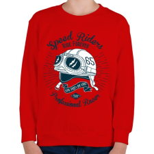 PRINTFASHION Öreg motoros - Gyerek pulóver - Piros gyerek pulóver, kardigán