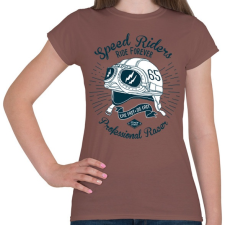 PRINTFASHION Öreg motoros - Női póló - Mogyoróbarna női póló