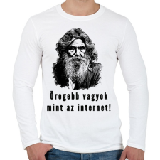 PRINTFASHION öregebb vagyok mint az internet - Férfi hosszú ujjú póló - Fehér férfi póló