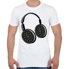PRINTFASHION Oreo fülhallgató - Férfi póló - Fehér