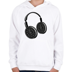 PRINTFASHION Oreo fülhallgató - Gyerek kapucnis pulóver - Fehér
