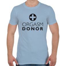 PRINTFASHION orgasm-donor-black - Férfi póló - Világoskék