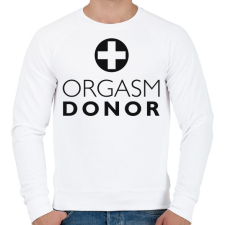 PRINTFASHION orgasm-donor-black - Férfi pulóver - Fehér férfi pulóver, kardigán