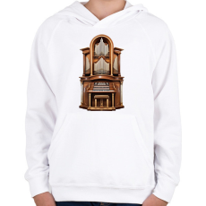 PRINTFASHION Orgona - Gyerek kapucnis pulóver - Fehér