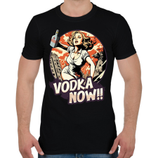 PRINTFASHION Óriás nő vodkával - Férfi póló - Fekete férfi póló